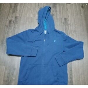 Old Navy active full zip hoodie womens size medium blue heavyweight sweatshirt